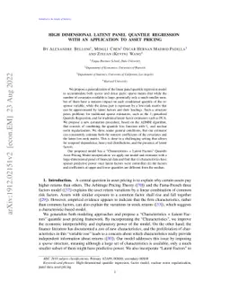 High Dimensional Latent Panel Quantile Regression with an Application to
  Asset Pricing