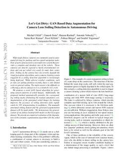 Let's Get Dirty: GAN Based Data Augmentation for Camera Lens Soiling
  Detection in Autonomous Driving