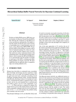 Hierarchical Indian Buffet Neural Networks for Bayesian Continual
  Learning