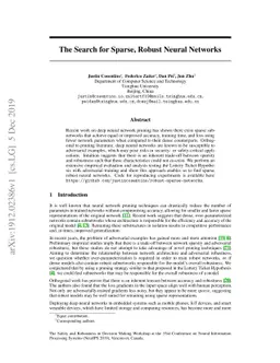 The Search for Sparse, Robust Neural Networks