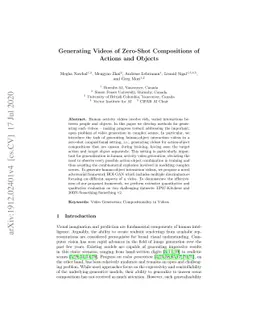 Generating Videos of Zero-Shot Compositions of Actions and Objects