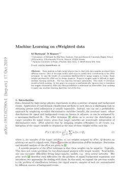 Machine Learning on sWeighted Data
