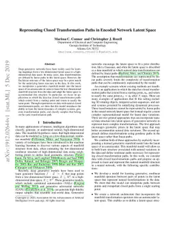 Representing Closed Transformation Paths in Encoded Network Latent Space