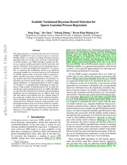 Scalable Variational Bayesian Kernel Selection for Sparse Gaussian
  Process Regression