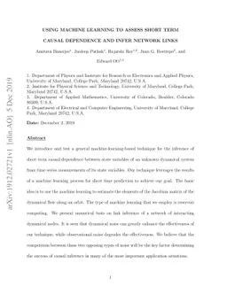Using Machine Learning to Assess Short Term Causal Dependence and Infer
  Network Links