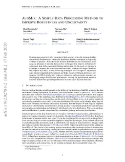 AugMix: A Simple Data Processing Method to Improve Robustness and
  Uncertainty