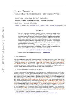 Neural Tangents: Fast and Easy Infinite Neural Networks in Python