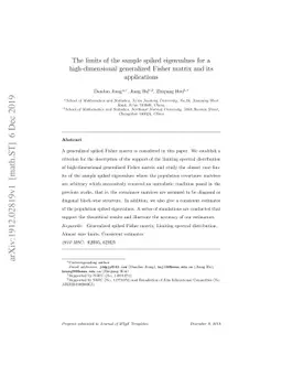 The limits of the sample spiked eigenvalues for a high-dimensional
  generalized Fisher matrix and its applications