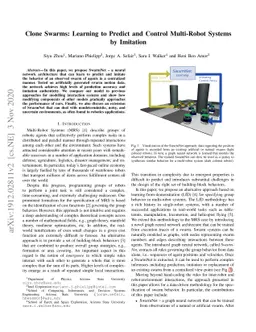 Clone Swarms: Learning to Predict and Control Multi-Robot Systems by
  Imitation
