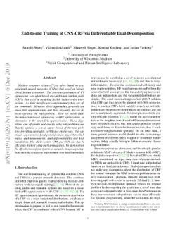 End-to-end Training of CNN-CRF via Differentiable Dual-Decomposition