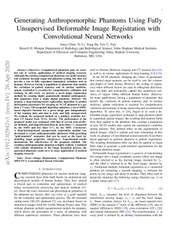 Generating Anthropomorphic Phantoms Using Fully Unsupervised Deformable
  Image Registration with Convolutional Neural Networks