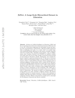 EdNet: A Large-Scale Hierarchical Dataset in Education