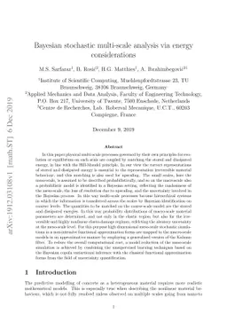 Bayesian stochastic multi-scale analysis via energy considerations