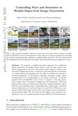 Controlling Style and Semantics in Weakly-Supervised Image Generation