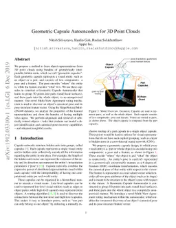 Geometric Capsule Autoencoders for 3D Point Clouds