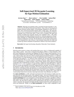 Self-Supervised 3D Keypoint Learning for Ego-motion Estimation