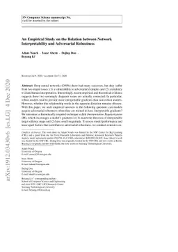 An Empirical Study on the Relation between Network Interpretability and
  Adversarial Robustness