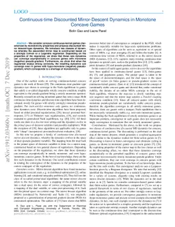 Continuous-time Discounted Mirror-Descent Dynamics in Monotone Concave
  Games