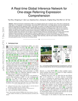 A Real-time Global Inference Network for One-stage Referring Expression
  Comprehension