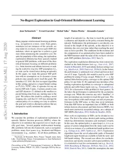 No-Regret Exploration in Goal-Oriented Reinforcement Learning