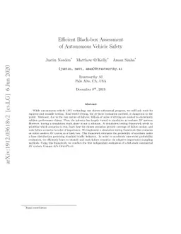 Efficient Black-box Assessment of Autonomous Vehicle Safety