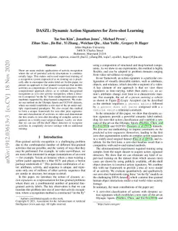 DASZL: Dynamic Action Signatures for Zero-shot Learning