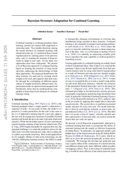 Bayesian Structure Adaptation for Continual Learning