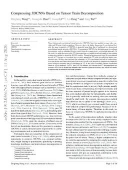 Compressing 3DCNNs Based on Tensor Train Decomposition