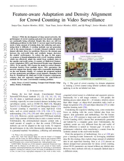 Feature-aware Adaptation and Density Alignment for Crowd Counting in
  Video Surveillance