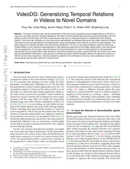 VideoDG: Generalizing Temporal Relations in Videos to Novel Domains