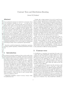 Contrast Trees and Distribution Boosting