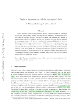 Logistic regression models for aggregated data