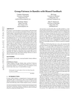 Group Fairness in Bandit Arm Selection