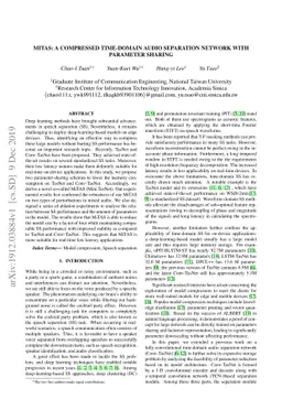 MITAS: A Compressed Time-Domain Audio Separation Network with Parameter
  Sharing