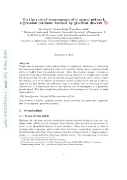 On the rate of convergence of a neural network regression estimate
  learned by gradient descent