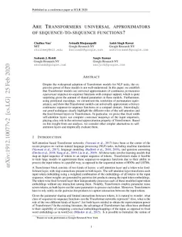 Are Transformers universal approximators of sequence-to-sequence
  functions?