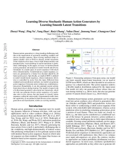 Learning Diverse Stochastic Human-Action Generators by Learning Smooth
  Latent Transitions