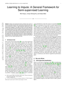 Learning to Impute: A General Framework for Semi-supervised Learning