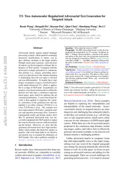 T3: Tree-Autoencoder Constrained Adversarial Text Generation for
  Targeted Attack