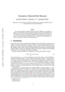 Estimation of Spectral Risk Measures