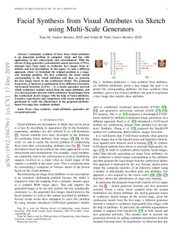 Facial Synthesis from Visual Attributes via Sketch using Multi-Scale
  Generators