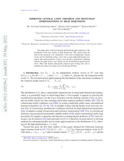 Improved Central Limit Theorem and bootstrap approximations in high
  dimensions