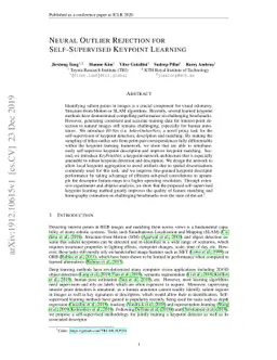 Neural Outlier Rejection for Self-Supervised Keypoint Learning