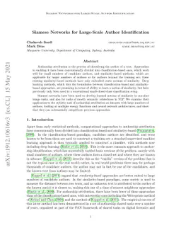 Siamese Networks for Large-Scale Author Identification
