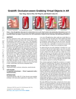 GrabAR: Occlusion-aware Grabbing Virtual Objects in AR