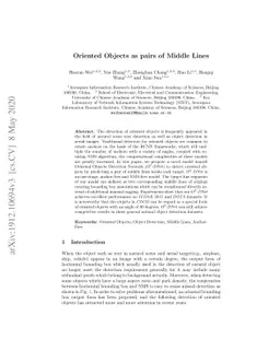 Oriented Objects as pairs of Middle Lines