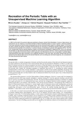 Recreation of the Periodic Table with an Unsupervised Machine Learning
  Algorithm