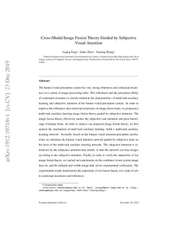 Cross-Modal Image Fusion Theory Guided by Subjective Visual Attention
