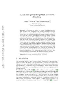 Learn-able parameter guided Activation Functions