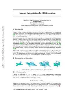 Learned Interpolation for 3D Generation